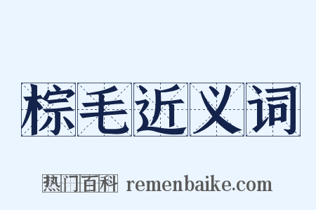 棕毛近义词是什么意思的图片